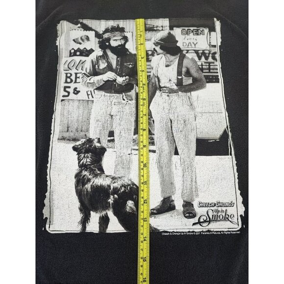 Cheech Chong Authentic Best Buds Stick Together Up In Smoke Black T-Shirt - Picture 3 of 10